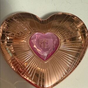 Charlotte Tilbury Rose Gold Heart Compact with Pink Center